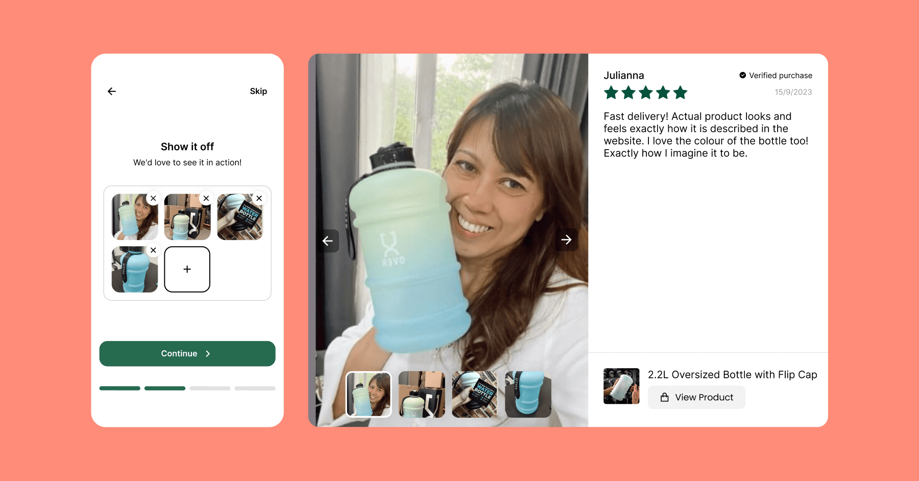 Cover for loox's new feature, reviews with multiple photos
